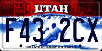 UT license plate F432CX