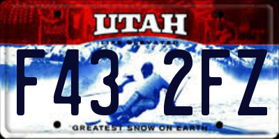 UT license plate F432FZ