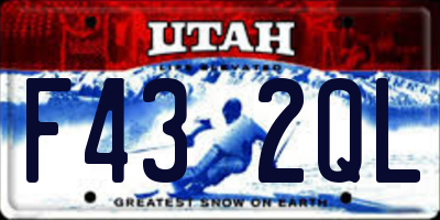 UT license plate F432QL