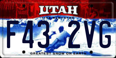 UT license plate F432VG
