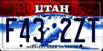 UT license plate F432ZT