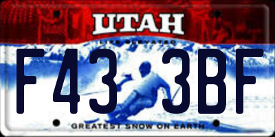 UT license plate F433BF