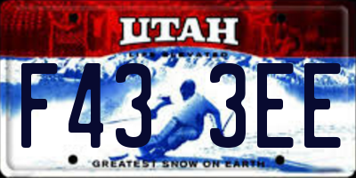 UT license plate F433EE