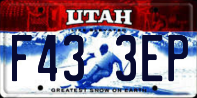 UT license plate F433EP