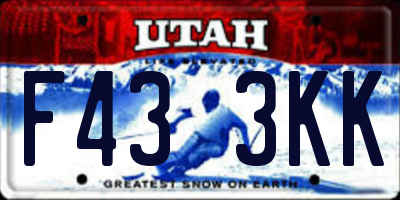 UT license plate F433KK