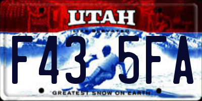 UT license plate F435FA