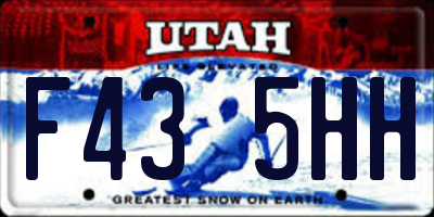 UT license plate F435HH
