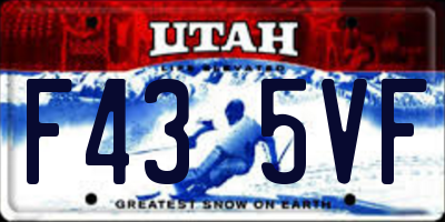 UT license plate F435VF