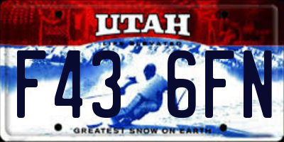 UT license plate F436FN
