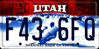 UT license plate F436FQ