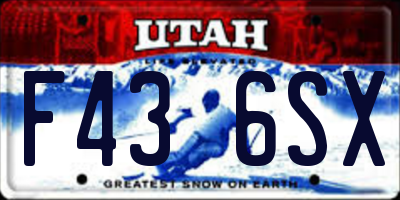UT license plate F436SX