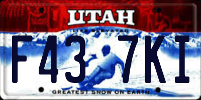 UT license plate F437KI