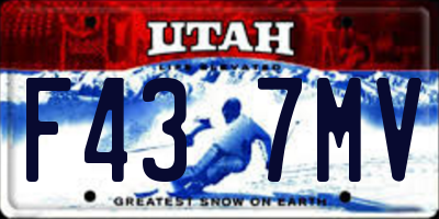UT license plate F437MV