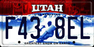 UT license plate F438EL