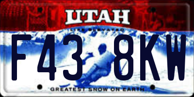 UT license plate F438KW