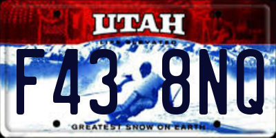 UT license plate F438NQ