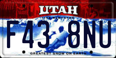 UT license plate F438NU