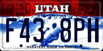 UT license plate F438PH