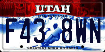 UT license plate F438WN