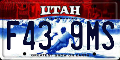 UT license plate F439MS