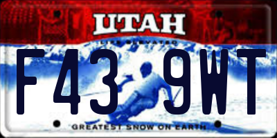 UT license plate F439WT