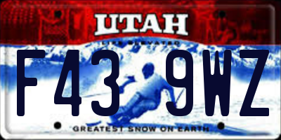 UT license plate F439WZ