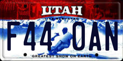 UT license plate F440AN