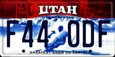 UT license plate F440DF