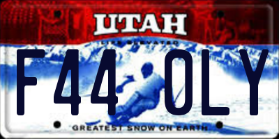 UT license plate F440LY