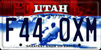 UT license plate F440XM