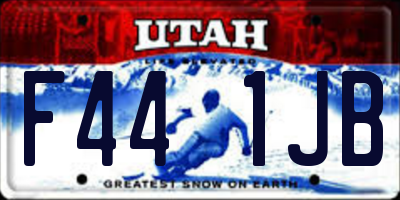UT license plate F441JB