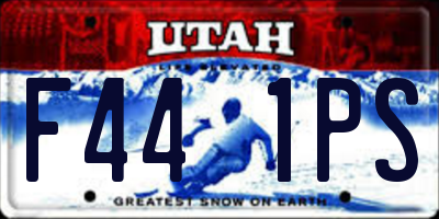 UT license plate F441PS