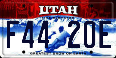 UT license plate F442OE