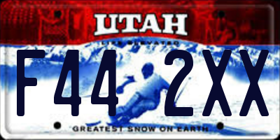 UT license plate F442XX
