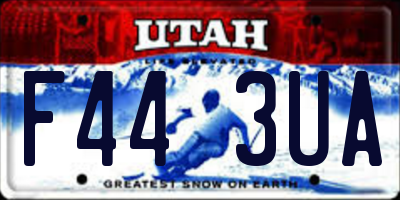UT license plate F443UA