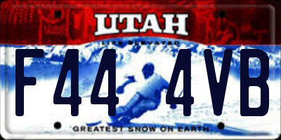 UT license plate F444VB