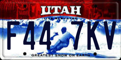 UT license plate F447KV