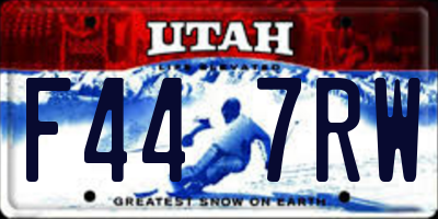 UT license plate F447RW
