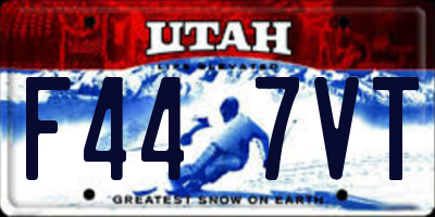 UT license plate F447VT