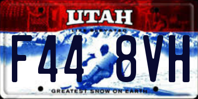 UT license plate F448VH