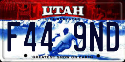 UT license plate F449ND