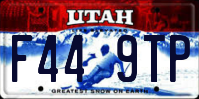 UT license plate F449TP