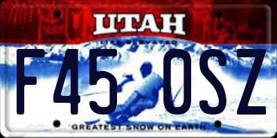 UT license plate F450SZ