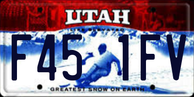 UT license plate F451FV