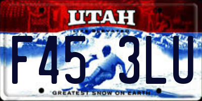 UT license plate F453LU