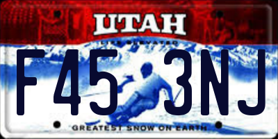 UT license plate F453NJ