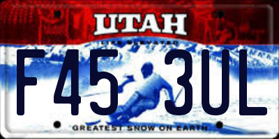 UT license plate F453UL