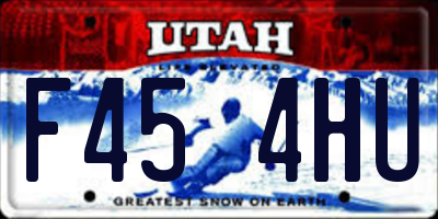 UT license plate F454HU