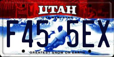 UT license plate F455EX