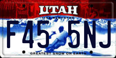 UT license plate F455NJ
